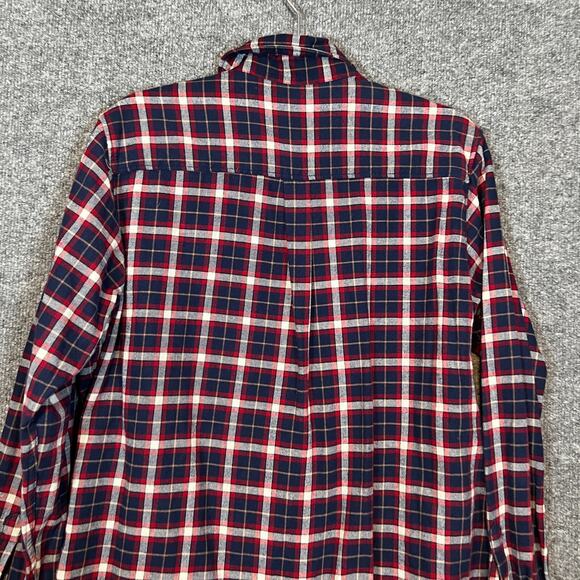 Uniqlo Shirt Mens XL Blue Flannel Plaid Long Sleeve Button Up Soft Casual - Picture 9 of 9